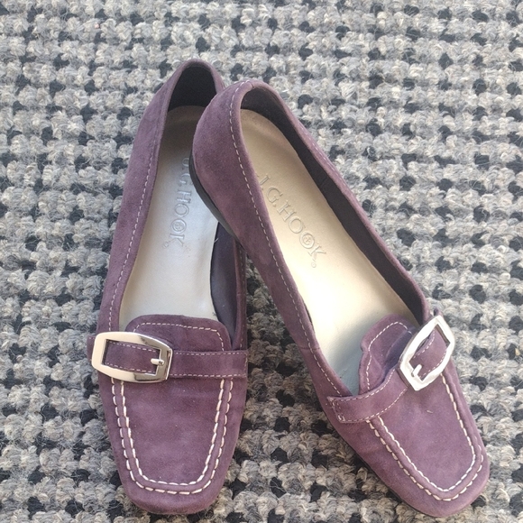 Jg Hook Shoes - Elegant Purple Suede Loafers